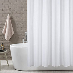 Kav Polyester Fabric Shower Mould And Mildew Resistant Curtain- 240X180Cm With Metal Button Hole Bathroom Accessories