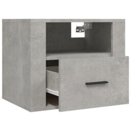 Berkfield Wall-Mounted Bedside Cabinet Concrete Grey 50X36X40 Cm - thumbnail 6