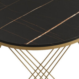 Abrihome Elegant Nesting Coffee Table: Marble Look, Gold Decor, Side Table With Drawers - Set Of 2 - thumbnail 3