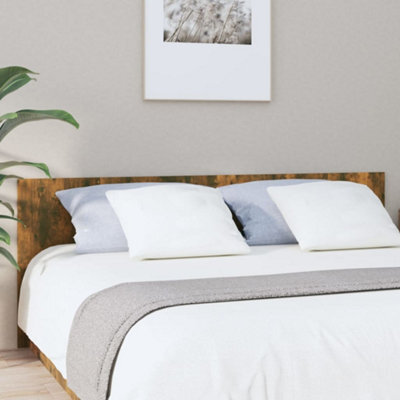 Berkfield Bed Headboard Smoked Oak 200X1.5X80 Cm Engineered Wood - image 1