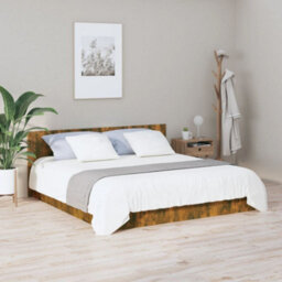 Berkfield Bed Headboard Smoked Oak 200X1.5X80 Cm Engineered Wood - thumbnail 3