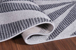 Valencia Modern Crystal Design Carved Area Rugs Dark Grey 120X170 Cm - thumbnail 4