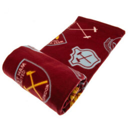West Ham United Fc Fleece Blanket Maroon/blue/yellow (One Size) - thumbnail 2