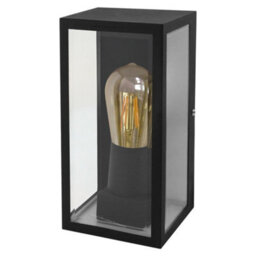 Long Life Lamps Company Rectangular Glass Wall Lantern Outdoor Garden Wall Light Black Body Metal Luminaire Zlc084B - thumbnail 4