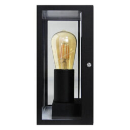 Long Life Lamps Company Rectangular Glass Wall Lantern Outdoor Garden Wall Light Black Body Metal Luminaire Zlc084B - thumbnail 5