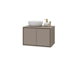 Arte Irvine 58 Floating Vanity Unit W780mm H510mm D480mm - Congo & Black With One Hinged Door And Contemporary Design - thumbnail 3