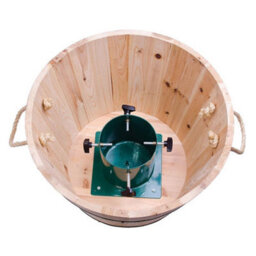 "Holly International Barrel Insert Green Metal Christmas Tree Stand For Trunk Width 3.5"" Tree Height 7Ft" - thumbnail 3