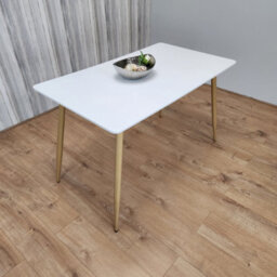 Kosy Koala White Wood Rectangle Dining Table Kitchen Table Modern Wood Style Dinner Table Only - thumbnail 2