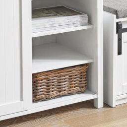 Sobuy Fsb74-W, Storage Cabinet Cupboard Sideboard With 2 Sliding Doors And 2 Drawers,white,w104Xd35Xh93 - thumbnail 8
