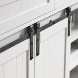 Sobuy Fsb74-W, Storage Cabinet Cupboard Sideboard With 2 Sliding Doors And 2 Drawers,white,w104Xd35Xh93 - thumbnail 3