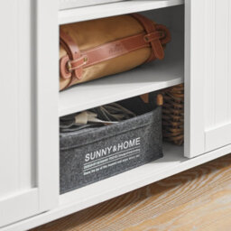Sobuy Fsb74-W, Storage Cabinet Cupboard Sideboard With 2 Sliding Doors And 2 Drawers,white,w104Xd35Xh93 - thumbnail 7