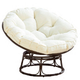 Home Detail Monica Garden Papasan Moon Chair, Cream - thumbnail 2