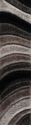 Modern Soft Waves Shimmer Shaggy Area Rugs Grey 80X150 Cm - thumbnail 6