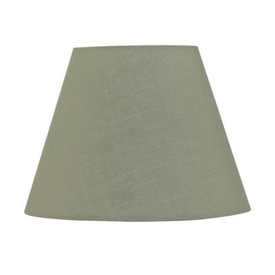 First Choice Lighting Sage Green Cotton 20Cm Diameter Tapered Fabric Lamp Shade - image 1