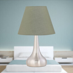 First Choice Lighting Sage Green Cotton 20Cm Diameter Tapered Fabric Lamp Shade - thumbnail 6