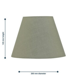 First Choice Lighting Sage Green Cotton 20Cm Diameter Tapered Fabric Lamp Shade - thumbnail 4