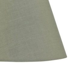 First Choice Lighting Sage Green Cotton 20Cm Diameter Tapered Fabric Lamp Shade - thumbnail 3