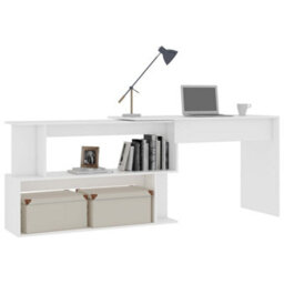 Walplus Corner Desk White 200X50X76 Cm Engineered Wood - thumbnail 3