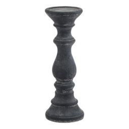 Hill Interiors Amalfi Column Candle Holder Grey (20Cm X 10Cm X 10Cm) - thumbnail 1