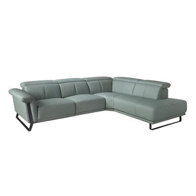 Angel Cerda Right Chaise Longue Relax Sofa In Turquoise Green Leather - image 1