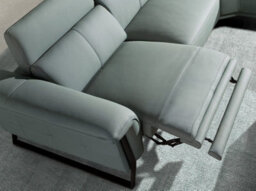Angel Cerda Right Chaise Longue Relax Sofa In Turquoise Green Leather - thumbnail 5