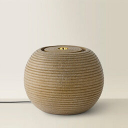 Valuelights Round Ribbed Natural Solar Powered Outdoor Water Fountain Feature Garden Light - thumbnail 3