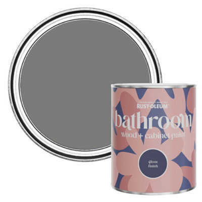 Rust-Oleum Torch Grey Gloss Bathroom Wood & Cabinet Paint 750Ml - image 1