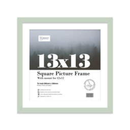 "13X13"" Mint Green Picture Frame - 13X13"" Square Frame With 12X12"" Mount For 13X13""/12X12"" Pictures Moderrn Style Thin Edge, 1 Pack" - thumbnail 1