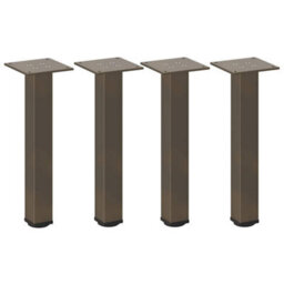 Berkfield Coffee Table Legs 4 Pcs Natural Steel 30-32 Cm Steel - thumbnail 2