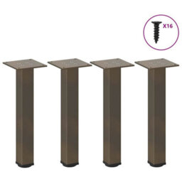 Berkfield Coffee Table Legs 4 Pcs Natural Steel 30-32 Cm Steel - thumbnail 1