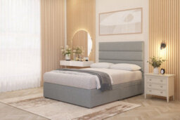 Somnior Beds Somnior Chambery Sage Linen Hybrid Pocket Sprung Orthopaedic Divan Bed Set With Upholstered Headboard - thumbnail 4