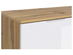 Arte Zele 104 Cm 4 Door Sideboard Oak Wotan White Gloss - thumbnail 6