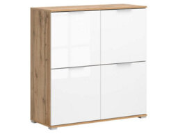 Arte Zele 104 Cm 4 Door Sideboard Oak Wotan White Gloss - thumbnail 2