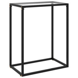 Berkfield Console Table Transparent 60X35X75 Cm Tempered Glass - thumbnail 1