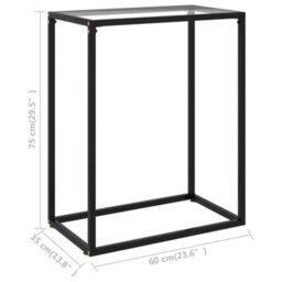 Berkfield Console Table Transparent 60X35X75 Cm Tempered Glass - thumbnail 6