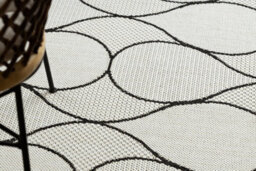 RugsX Carpet Sisal Flat 49379960 Drops Cream Black 140X200 Cm - thumbnail 5