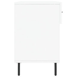 Berkfield Industrial Shoe Bench White 102X35X55 Cm Engineered Wood - thumbnail 7