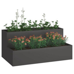 Berkfield Garden Planter Black 100 X 60 X 45 Cm Steel - thumbnail 3