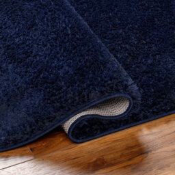 Livabliss Cloudy Shaggy-Solid Color Dark Blue Plush Soft Pile Living Bedroom Rug 160 X 213 Cm Easy Care, Non Shedding - thumbnail 4