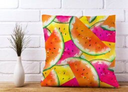Warren Reed Designer Watermelon Design Cushions 45Cm X 45Cm - thumbnail 2