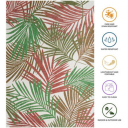 Homeart Outdoor Indoor Rug, Easy Clean, Uv Weather Resistant Rug For Patio, Gardenpalm Mix, Colour,200X290Cm - thumbnail 7