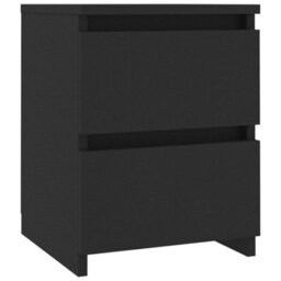 Vidaxl Bedside Cabinets 2 Pcs Black 30X30X40 Cm Engineered Wood - thumbnail 4