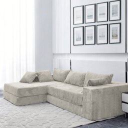 Groundlevel Camden Sectional Velvet Sofa And Optional Footstall - thumbnail 2