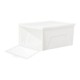 Living And Home White 3 Pcs Stackable Plastic Shoe Storage Box - thumbnail 2