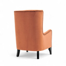 Velvet Orange Segovia Accent Wingback Chair - thumbnail 6