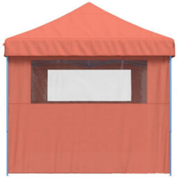 Walplus Foldable Party Tent Garden Gazebo Canopy Pop-Up With 3 Sidewalls Terracotta - thumbnail 4