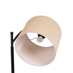 Oypla Black Floor Standing Lamp Reading Light With Linen Fabric Lampshade - thumbnail 5