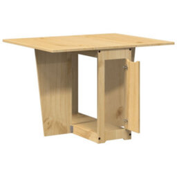 Berkfield Butterfly Dining Table Foldable Corona Wax Brown Solid Wood Pine - thumbnail 7