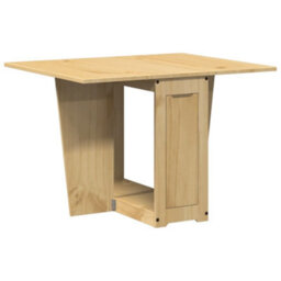 Berkfield Butterfly Dining Table Foldable Corona Wax Brown Solid Wood Pine - thumbnail 2
