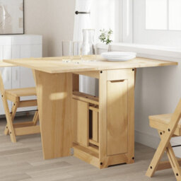Berkfield Butterfly Dining Table Foldable Corona Wax Brown Solid Wood Pine